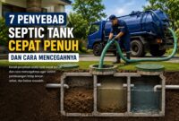 7 Penyebab Septic Tank Cepat Penuh dan Cara Mencegahnya