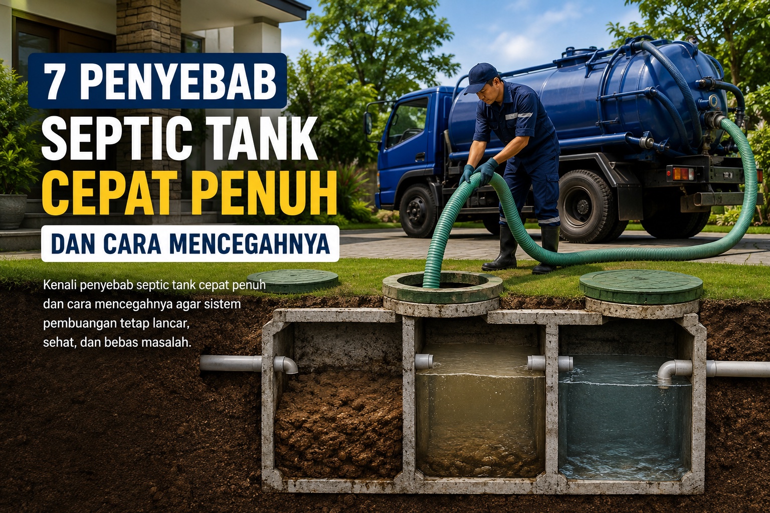 7 Penyebab Septic Tank Cepat Penuh dan Cara Mencegahnya
